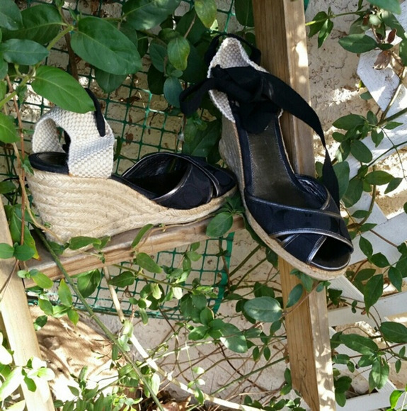 Coach Espadrille‎ Lace Up Wedges - Picture 1 of 4